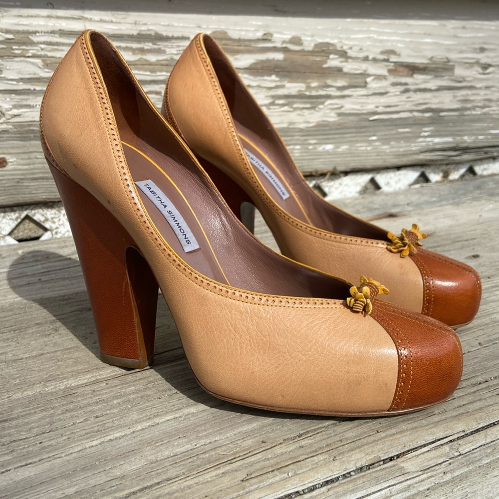 Tabitha Simmons Dixie Two-Tone Platform High Heel… - image 5